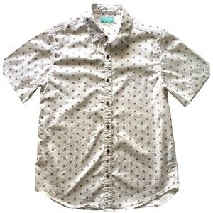 Eighth Avenue Slim Fit Button SS Shirt MEDIUM Soft Casual Stretch Beach